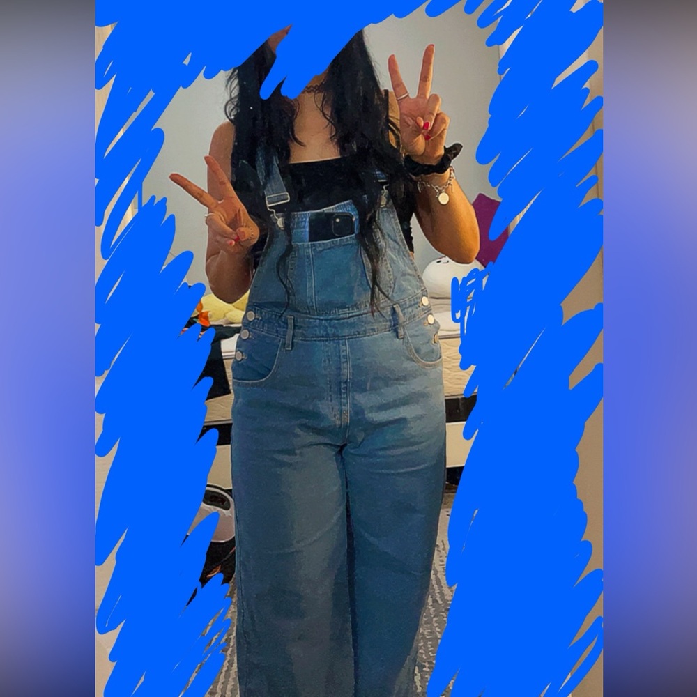 Denim overalls